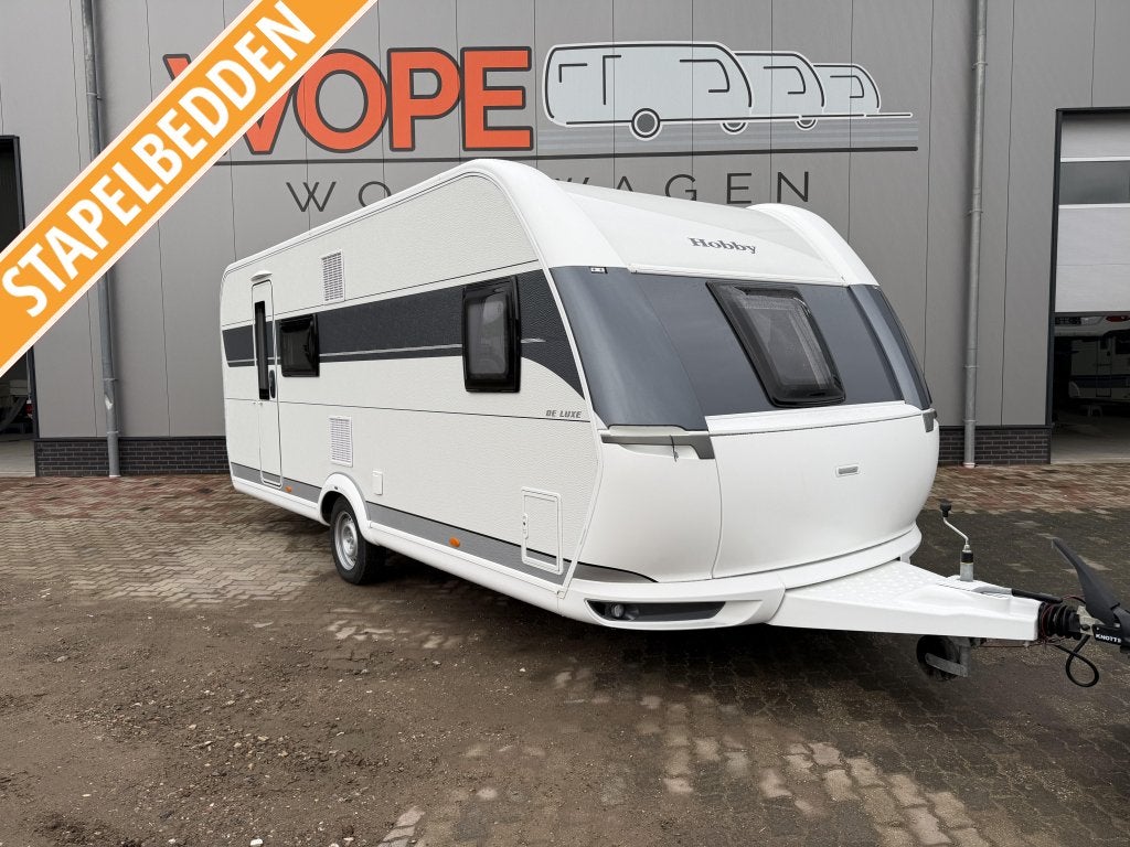 Hobby De Luxe 560 KMFE MET TENT, Caravans en Kamperen, Schokbreker, Bedrijf, Tot en met 6, Overige