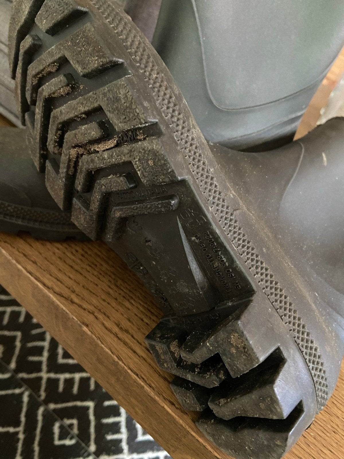Laarzen rubber, Ophalen, Zo goed als nieuw, Zwart, Hoge laarzen