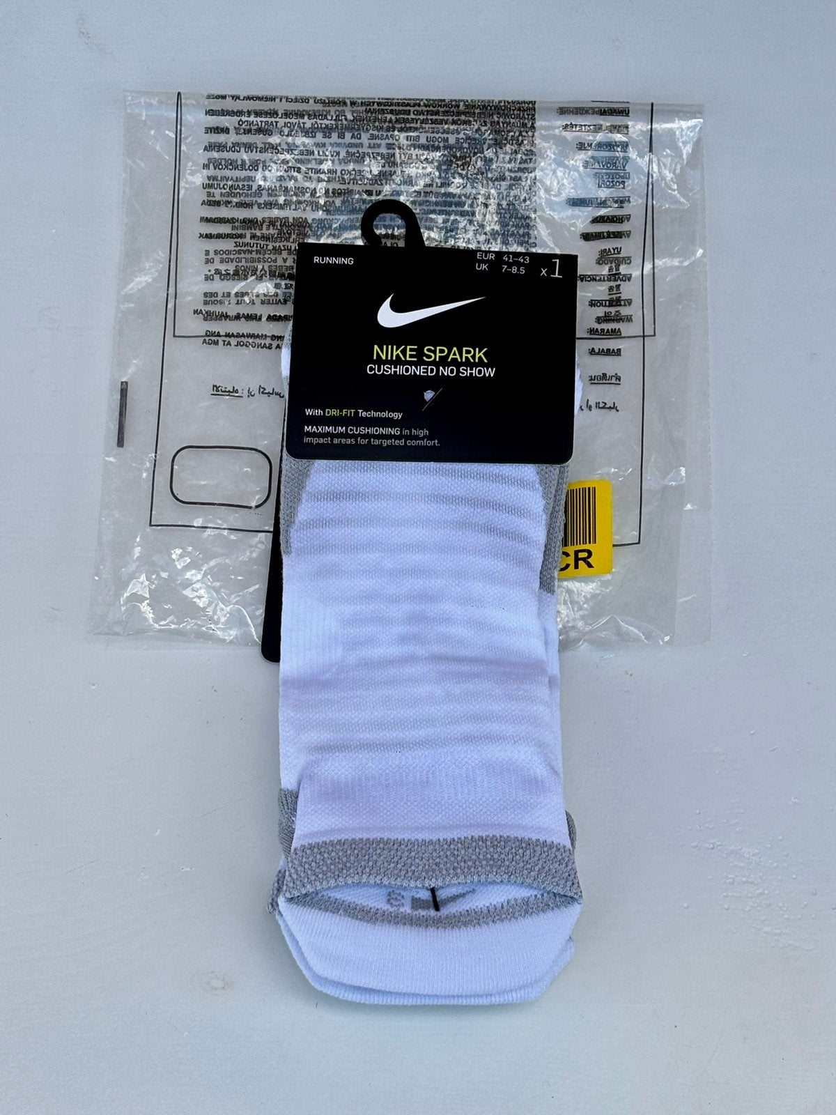 Nike Spark Cushioned No-Show Running Socks Dri-FIT Maat41-43, Sport en Fitness, Loopsport en Atletiek, Ophalen of Verzenden, Nieuw