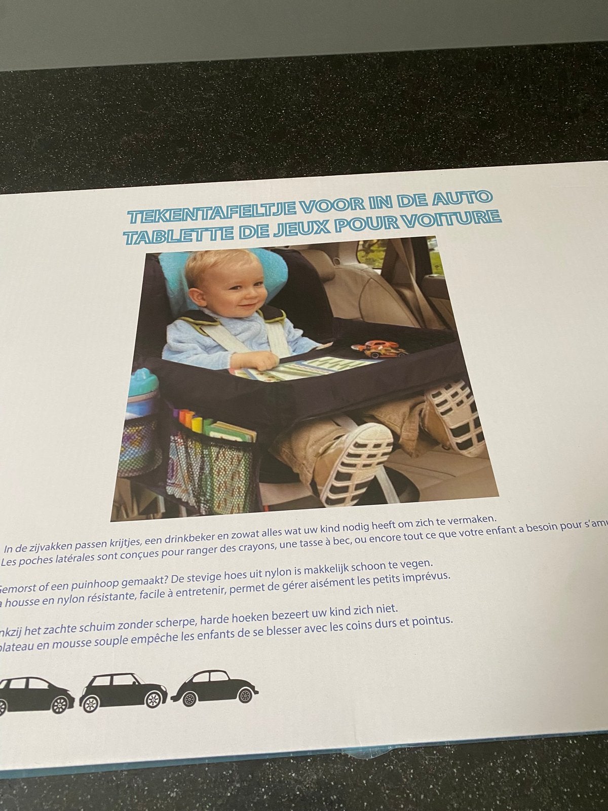 Tekentafeltje voor in de auto, Ophalen, Nieuw