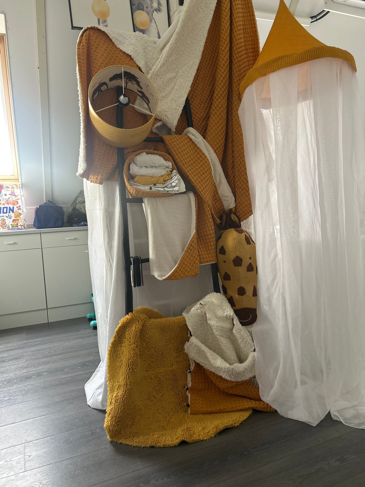 Complete babykamer decoratie set - Geel/Wit thema, Ophalen, Geel, Overige typen, Zo goed als nieuw
