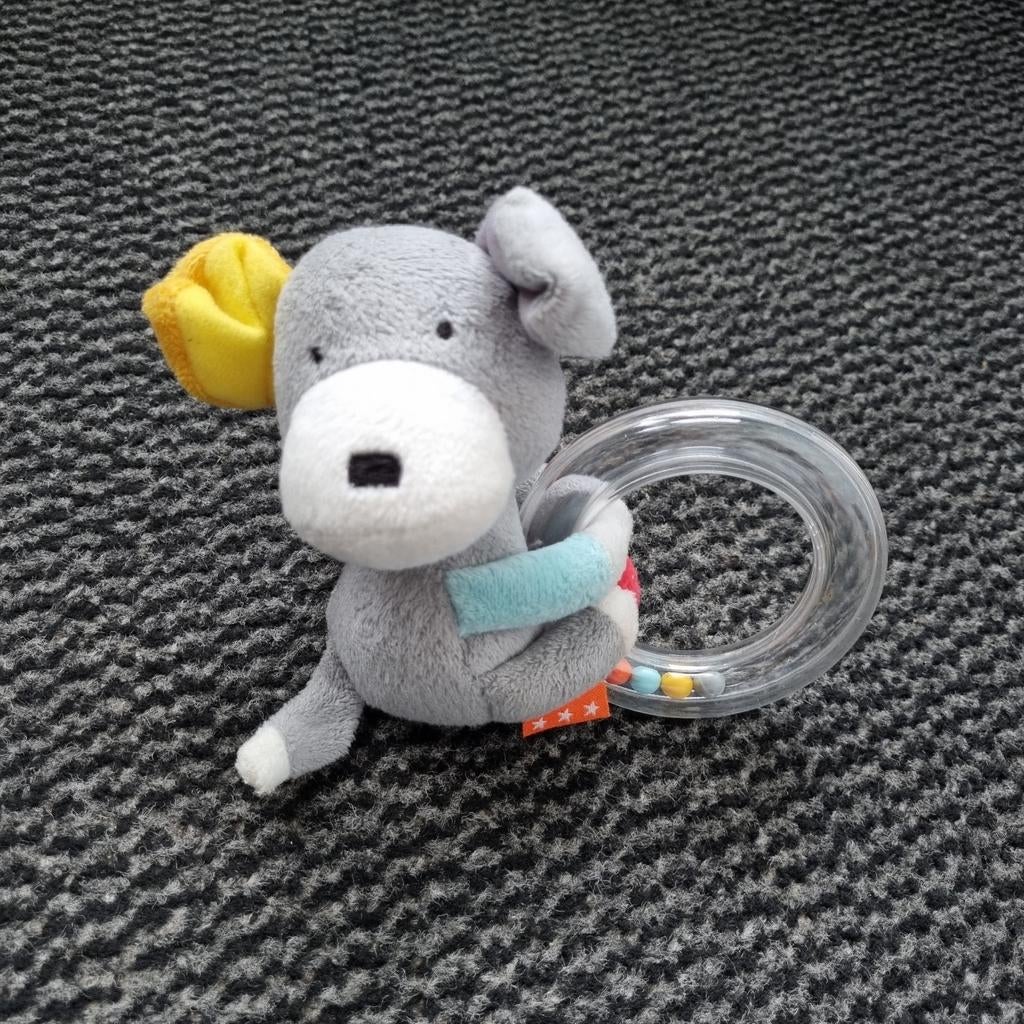 Hema rammelaar hond grijs, Ophalen of Verzenden, Rammelaar