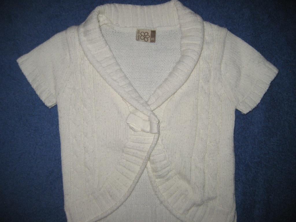Beige vestje, 80, Baby Girl, Ophalen of Verzenden, Zo goed als nieuw, Meisje, Truitje of Vestje