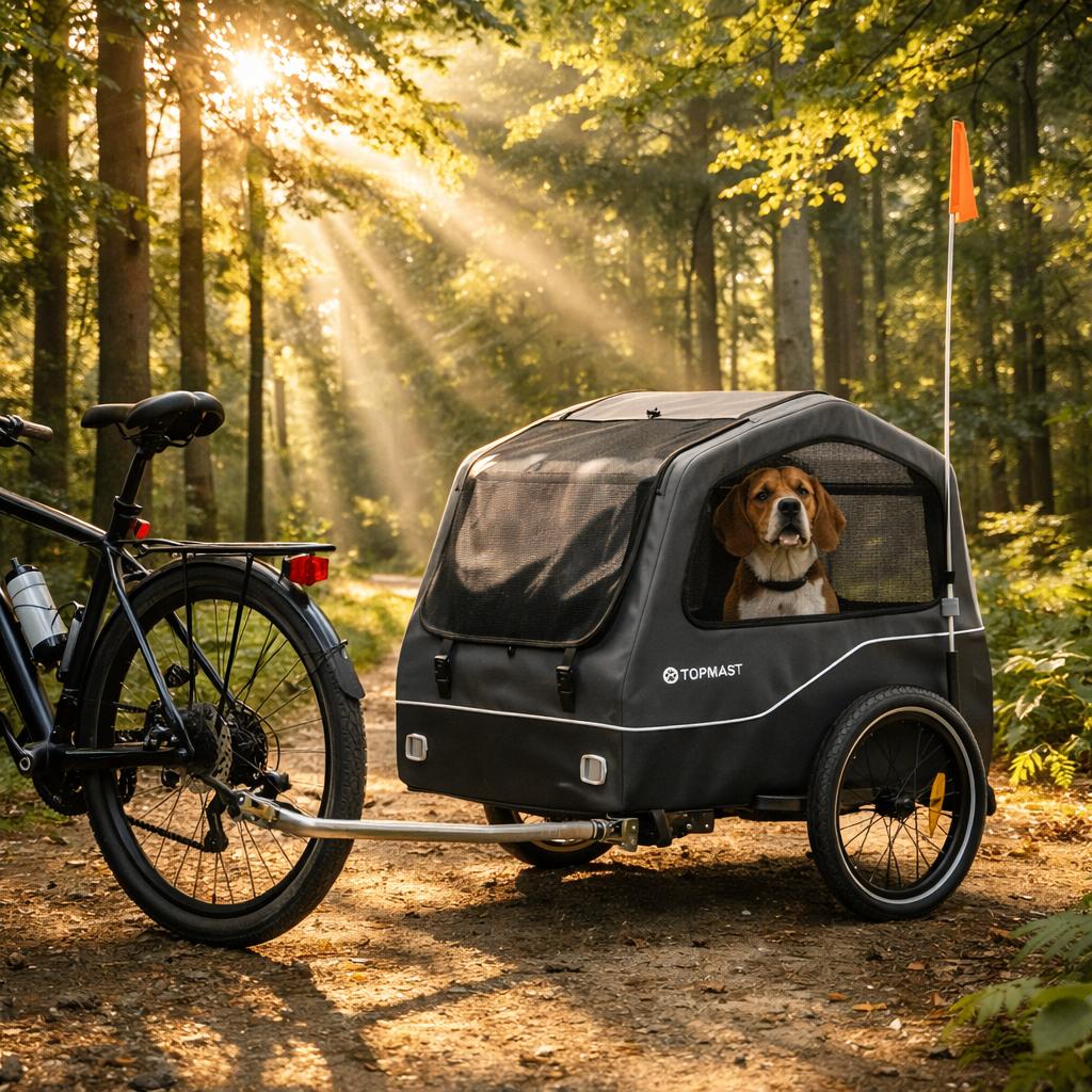 2e Kans - Fietskar XL voor honden - Hondenaanhanger, Topmast, Info@petdiscount.nl, Topmast, Nieuw