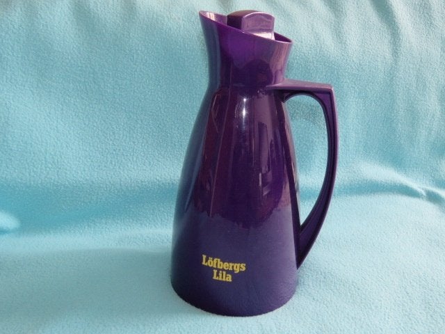 Vintage Zweedse thermoskan paars Löfbergs Lila, Antiek en Kunst, Curiosa en Brocante, Ophalen of Verzenden