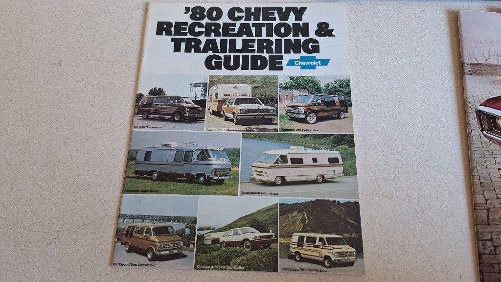 Chevrolet folder campers jaren 80 usa, Gelezen, Chevrolet, Chevrolet, Ophalen of Verzenden