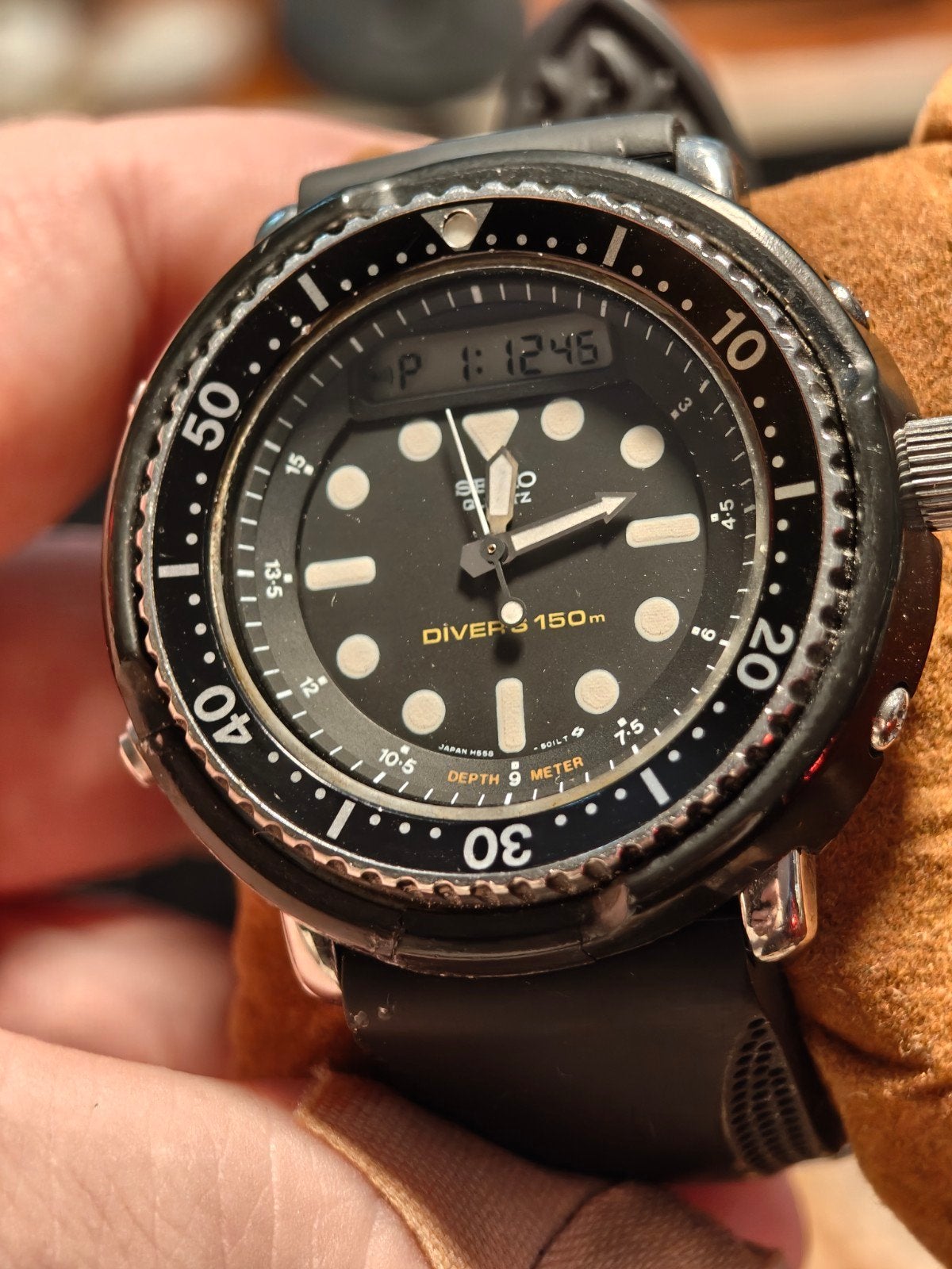 original vintage Seiko Arnie H-558-5000, Ophalen of Verzenden, Zo goed als nieuw, Staal, Seiko