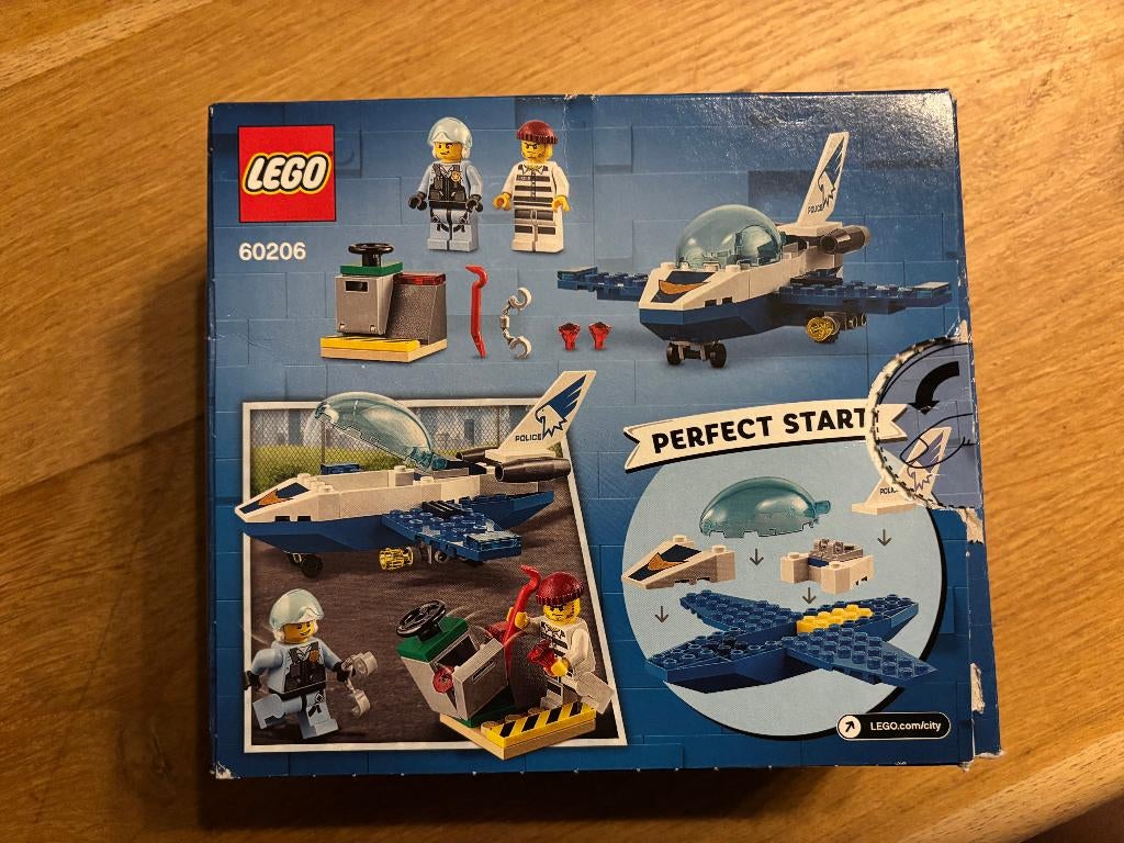 LEGO City Luchtpolitie vliegtuigpatr. - 60206 - UIT HANDEL, Ophalen, Zo goed als nieuw, Complete set, Lego