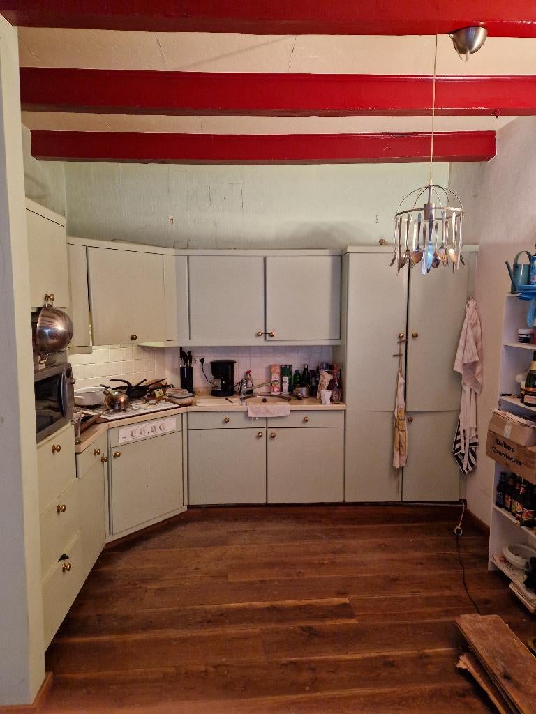 Keuken (retro), Huis en Inrichting, Keuken | Complete keukens, Gebruikt, Hoekkeuken, Groen, Kunststof, Ophalen