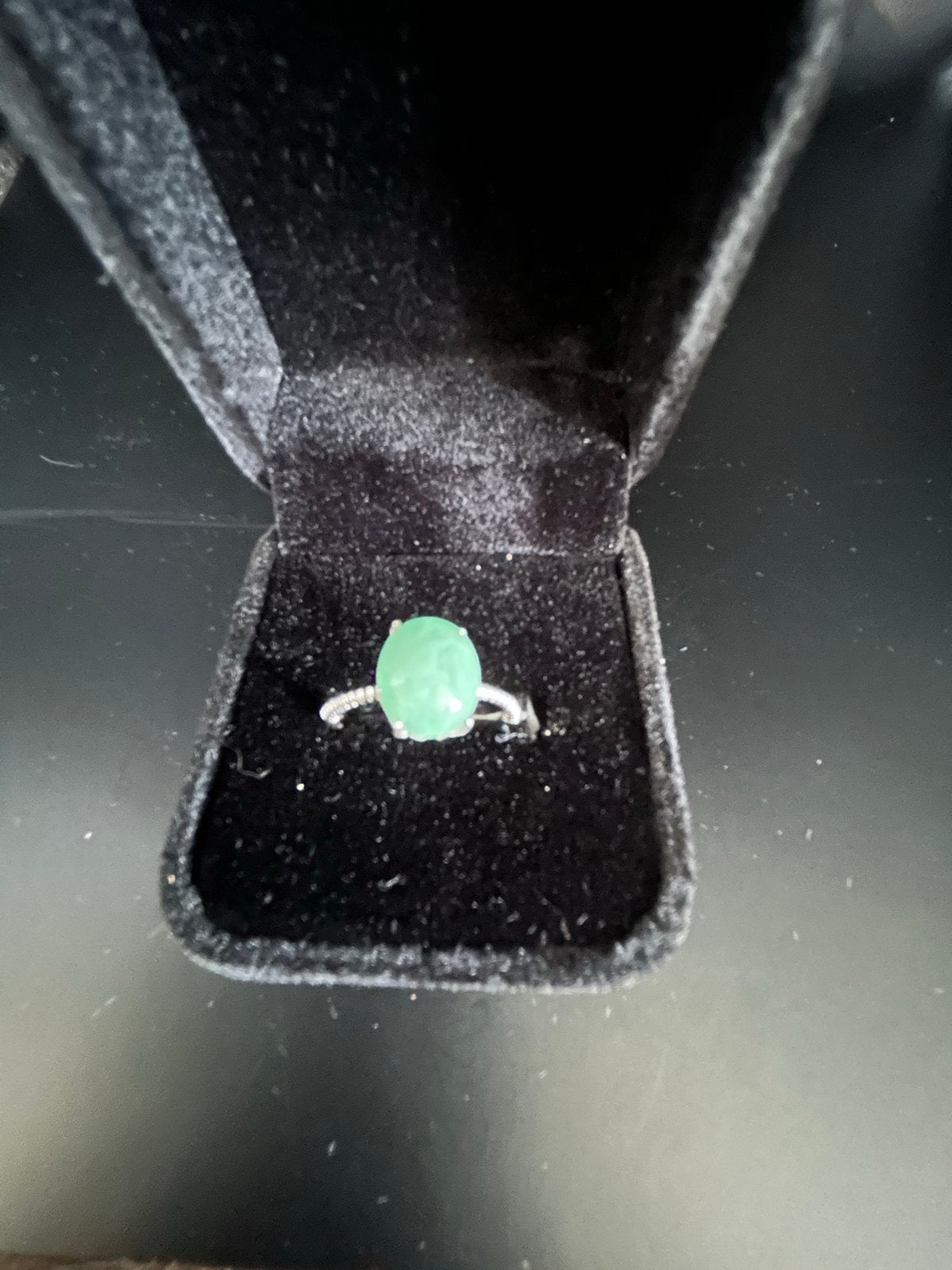 Verstelbare Avonturijn Ring - Zilverkleurig met Groene Steen, Sieraden, Tassen en Uiterlijk, Ringen, Ophalen of Verzenden, Zo goed als nieuw