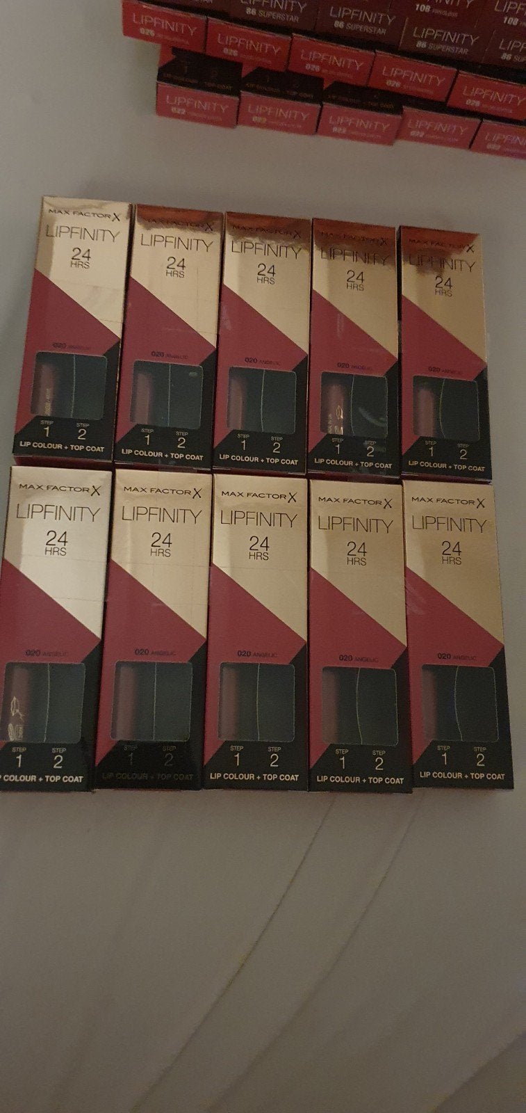 10x Max Factor Lipfinity 020 Angelic - Zonder Topcoat, Verzenden