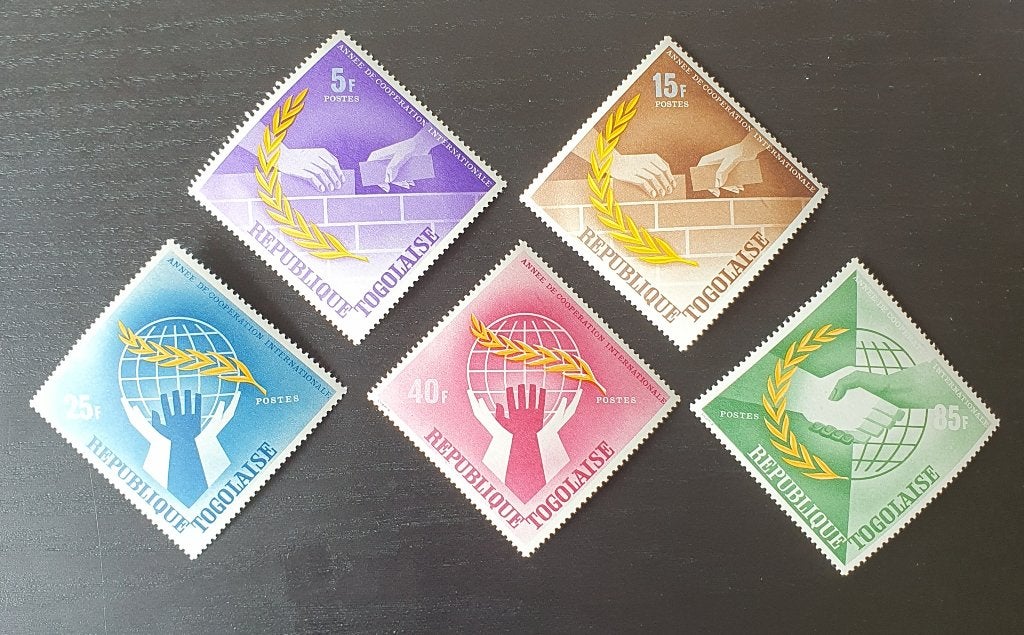 Togo 1965 Samenwerking Michel 482-486 postfris, Postzegels en Munten, Verzenden, Overige landen, Postfris