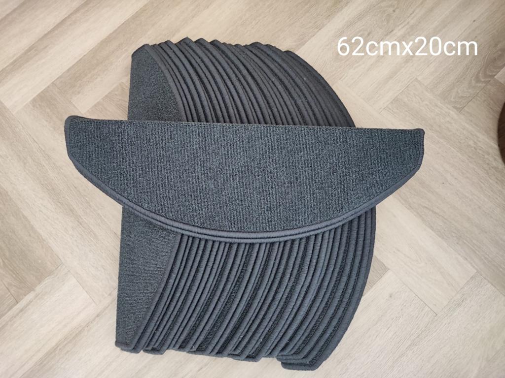 Antracietgrijze trapmatten 62x20cm, Ophalen, Gebruikt, Minder dan 50 cm, 50 tot 100 cm