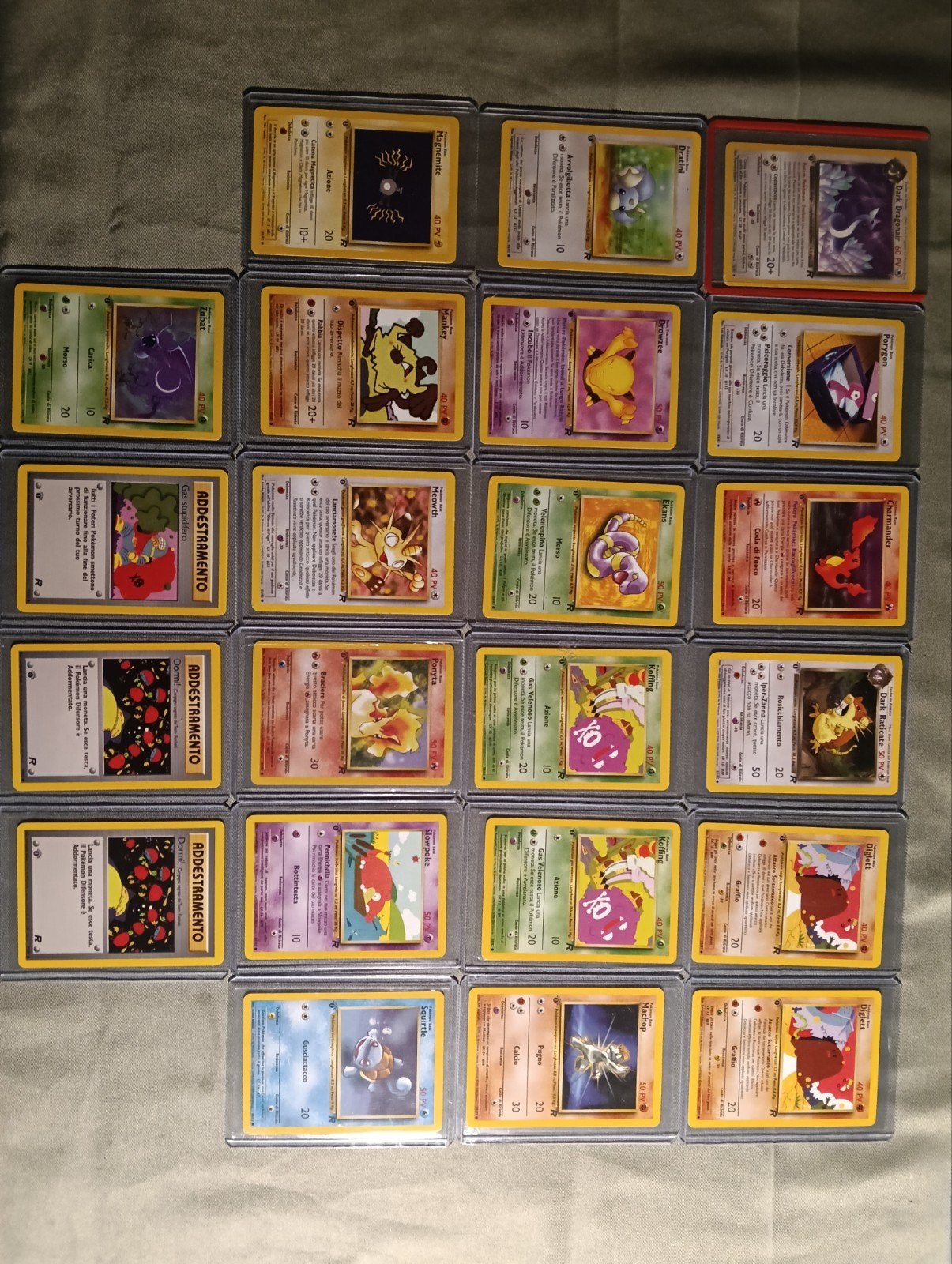 23x Pokémon Team Rocket 1st Edition Italiaans 2000 – LP, Ophalen of Verzenden