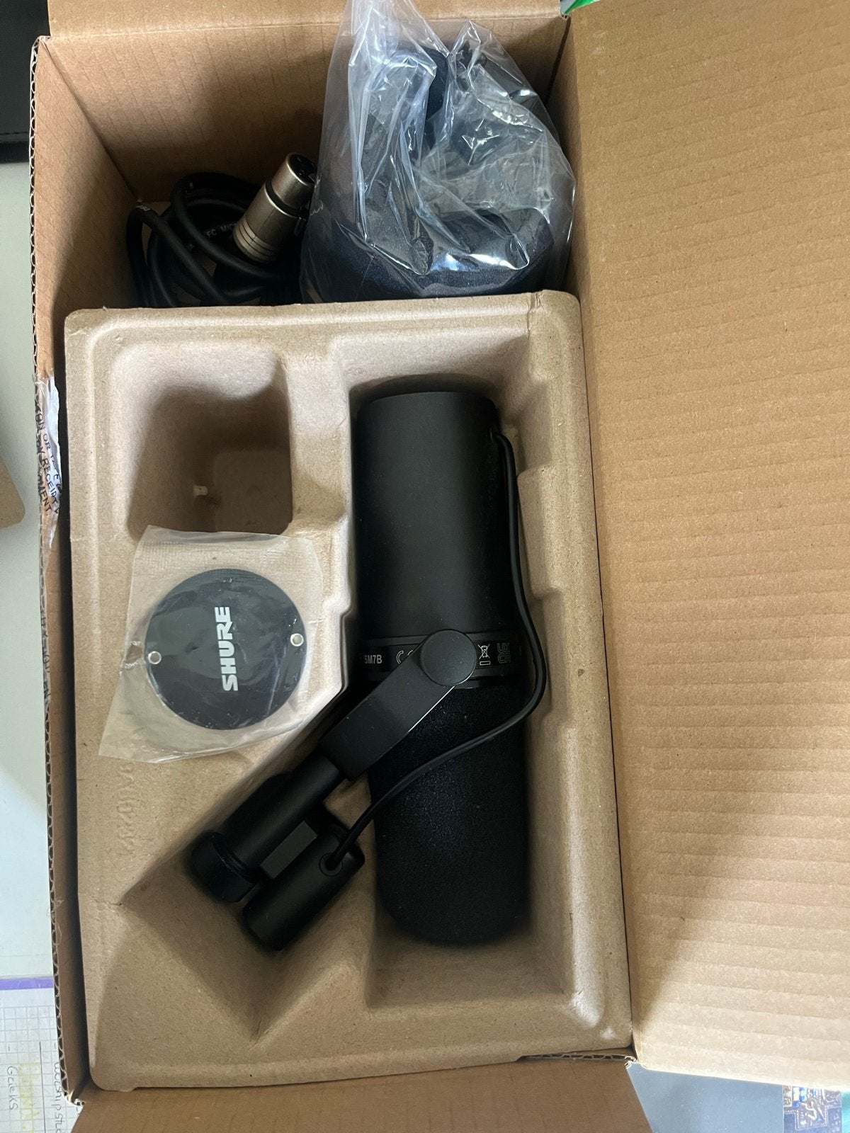 Shure SM7B Microfoon met M-Audio M-Track 2X2 en FetHead, Muziek en Instrumenten, Ophalen of Verzenden, Zo goed als nieuw, Zangmicrofoon
