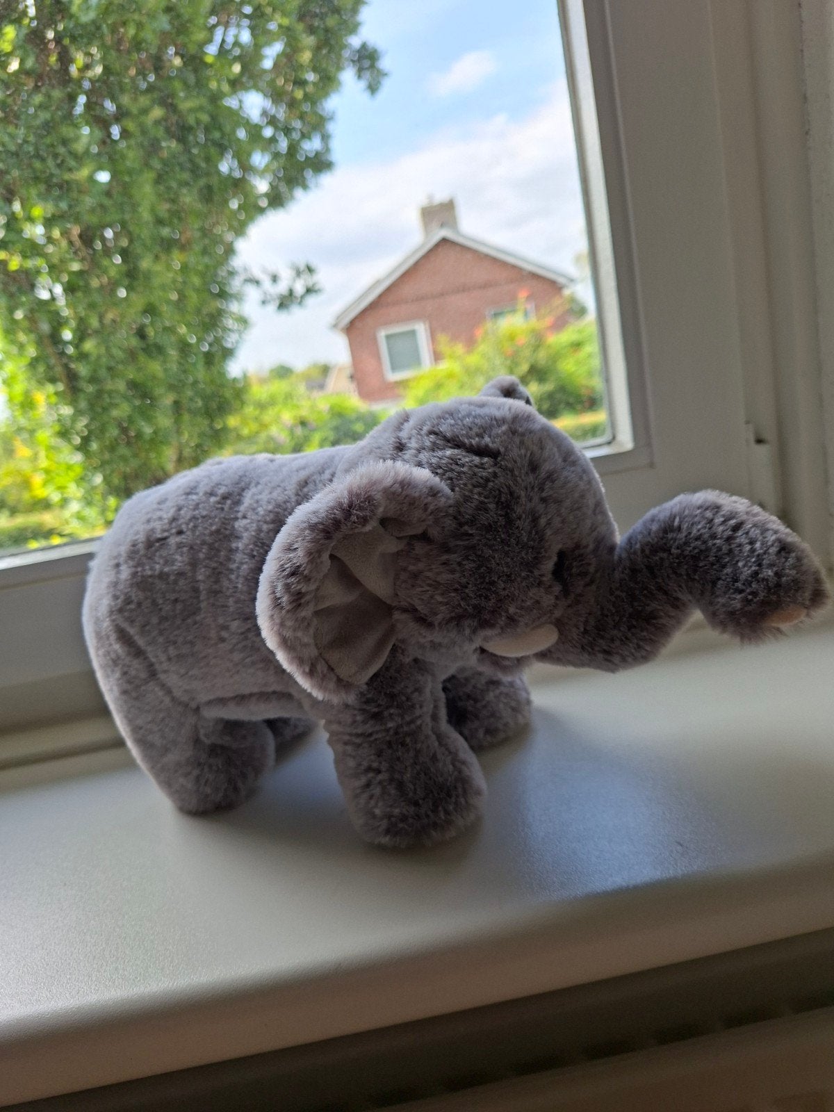 Bauer realistische olifant knuffel - nooit gebruikt, Ophalen, Overige merken, Overige karakters, Grijs