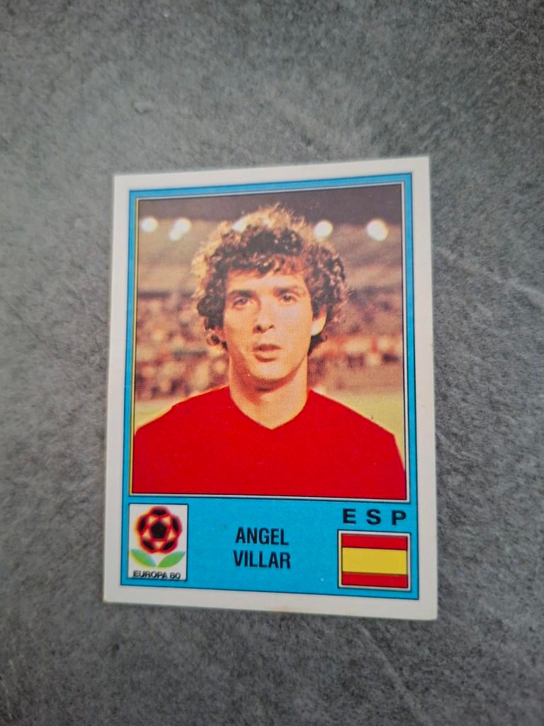 Panini sticker Euro 80 Italia. Speler Angel Villar Spanje., Verzenden, Zo goed als nieuw, Sticker