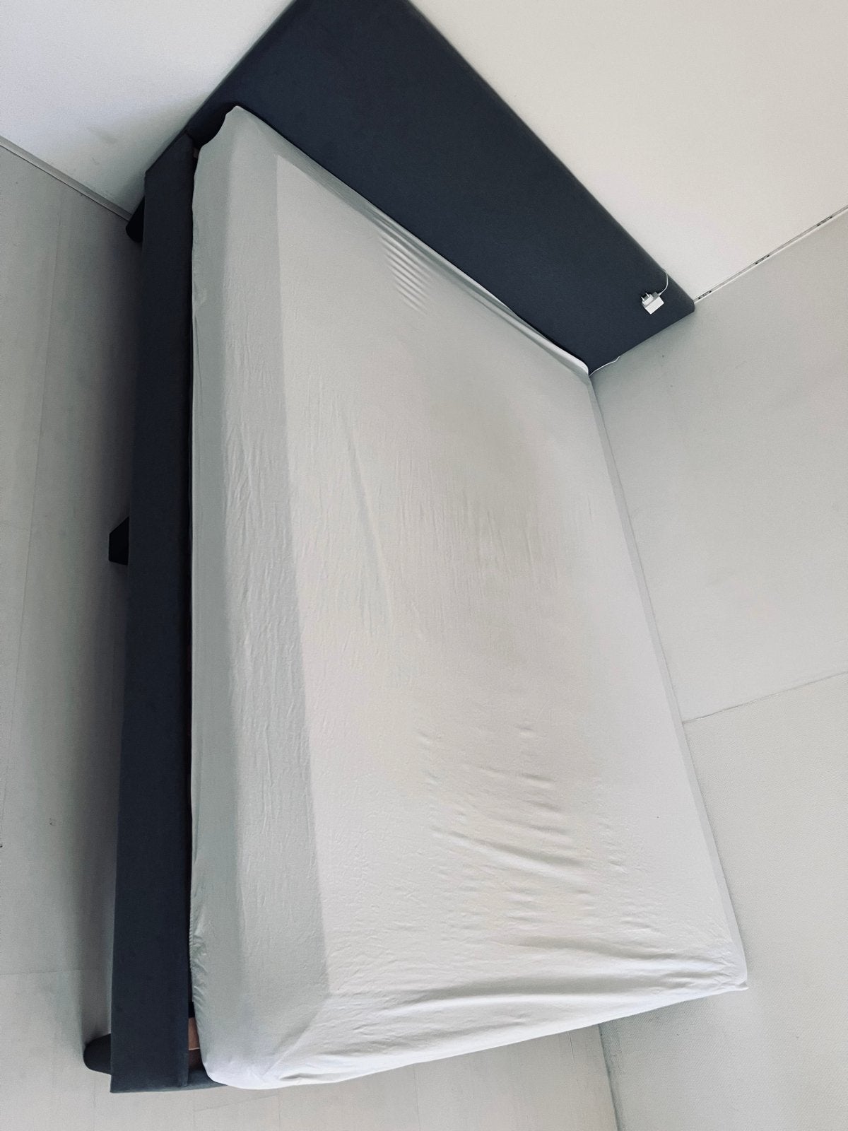 Tweepersoons bed met hoofdbord -, Ophalen, Gebruikt, Tweepersoons, 200 cm