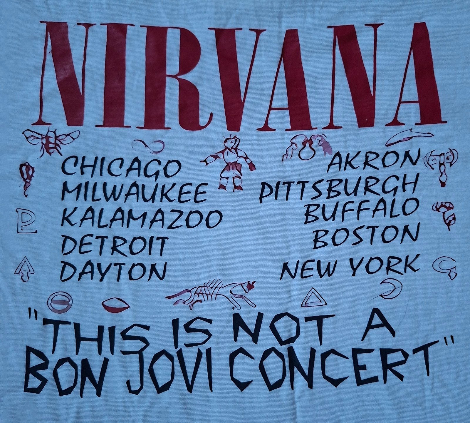 Nirvana tour shirt XXXL nieuw katoen, Ophalen of Verzenden, Nieuw, Overige maten, Wit
