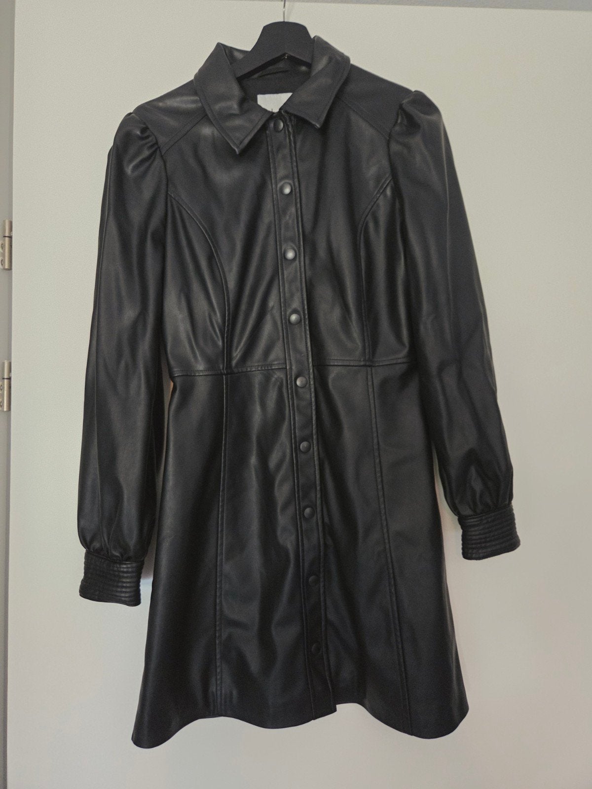 MbyM leren look jurkje maat S nieuw pmu leather leer, Zwart, Nieuw, Ophalen of Verzenden, Maat 36 (S)