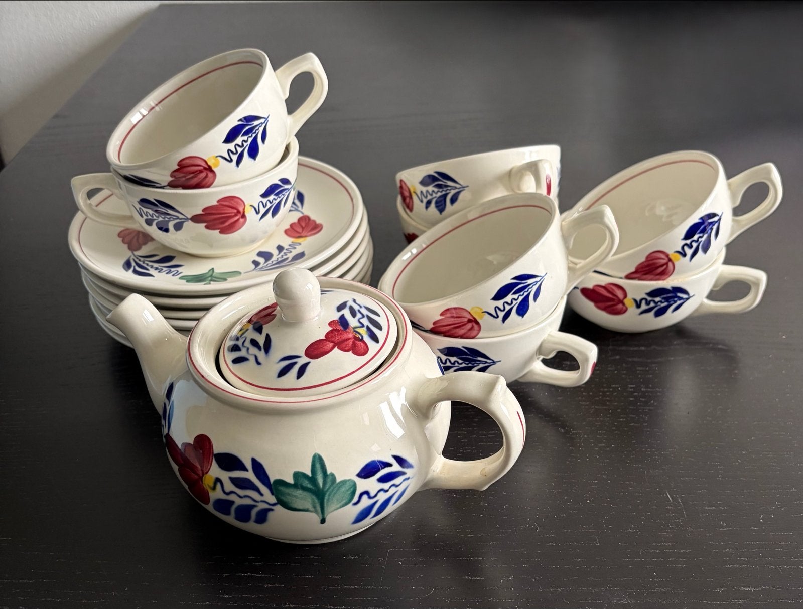 Grote collectie origineel Boerenbont servies - Erfenis, Ophalen