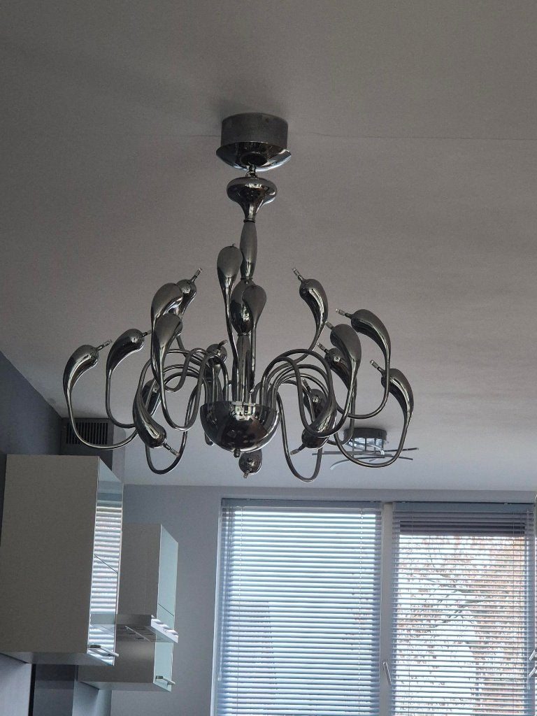 Hanglamp van Eglo, moderne kroonluchter, design, Huis en Inrichting, Ophalen, Gebruikt, Metaal, 75 cm of meer