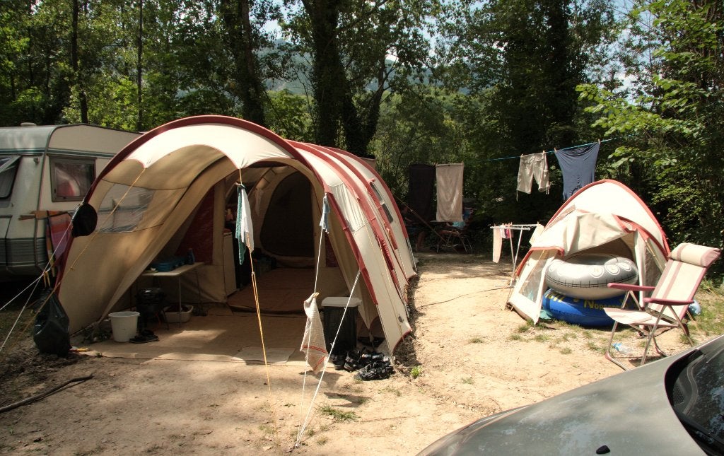 Brixen 4 HW tunneltent van stevig katoen, Caravans en Kamperen, Tenten, Ophalen, Gebruikt, Tot en met 4