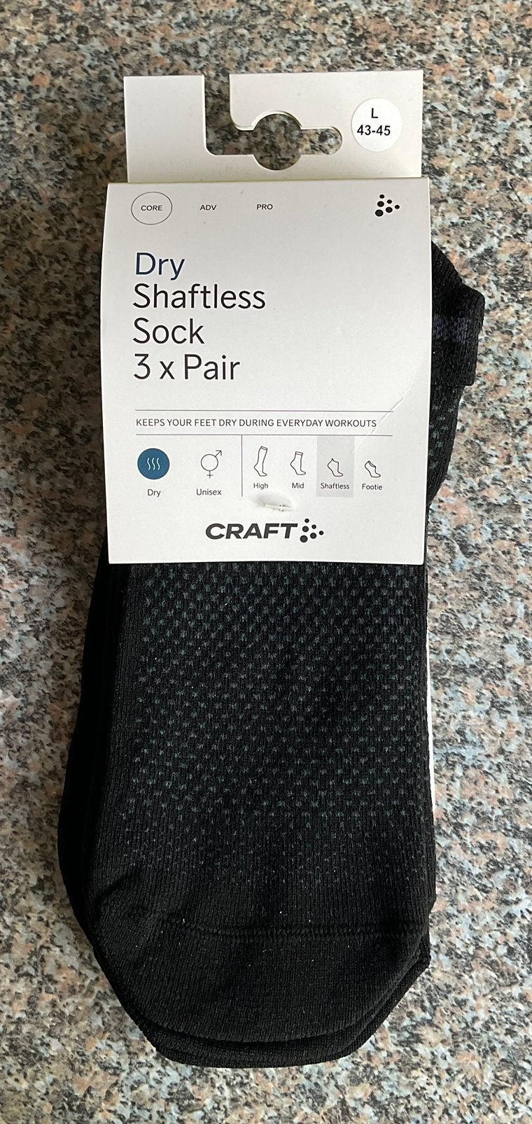 Craft Dry sokken, 3 paar maat L/43-45 (NIEUW), Ophalen of Verzenden, Nieuw