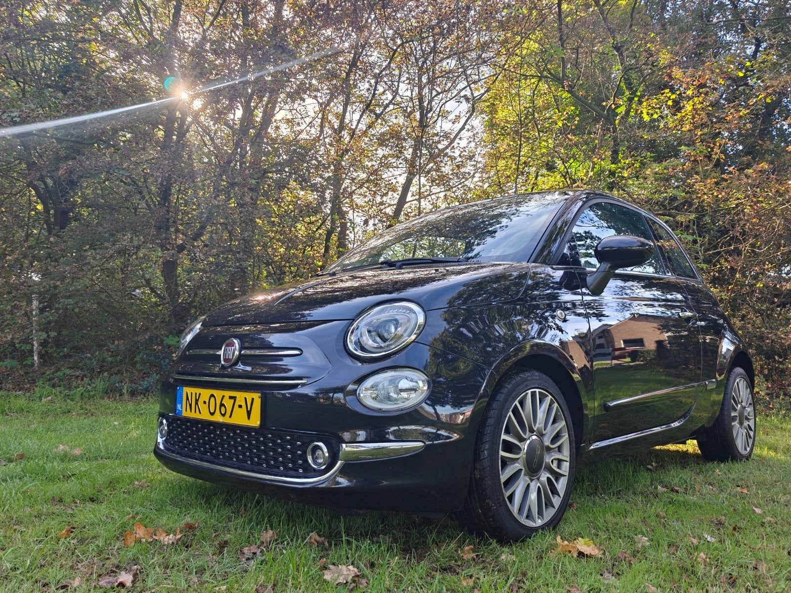 Schitterende Fiat 500 Lounge (2017) – Facelift | Panoramadak, Auto's, Voorwielaandrijving, Stof, 31 €/maand, Origineel Nederlands