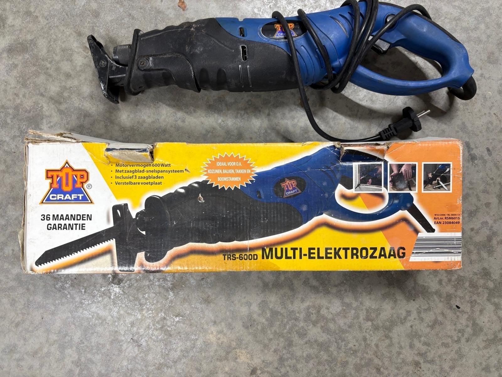 Top Craft Reciprozaag TRS-600D - Werkende staat, Gebruikt, 70 mm of meer, 600 tot 1200 watt, Ophalen of Verzenden