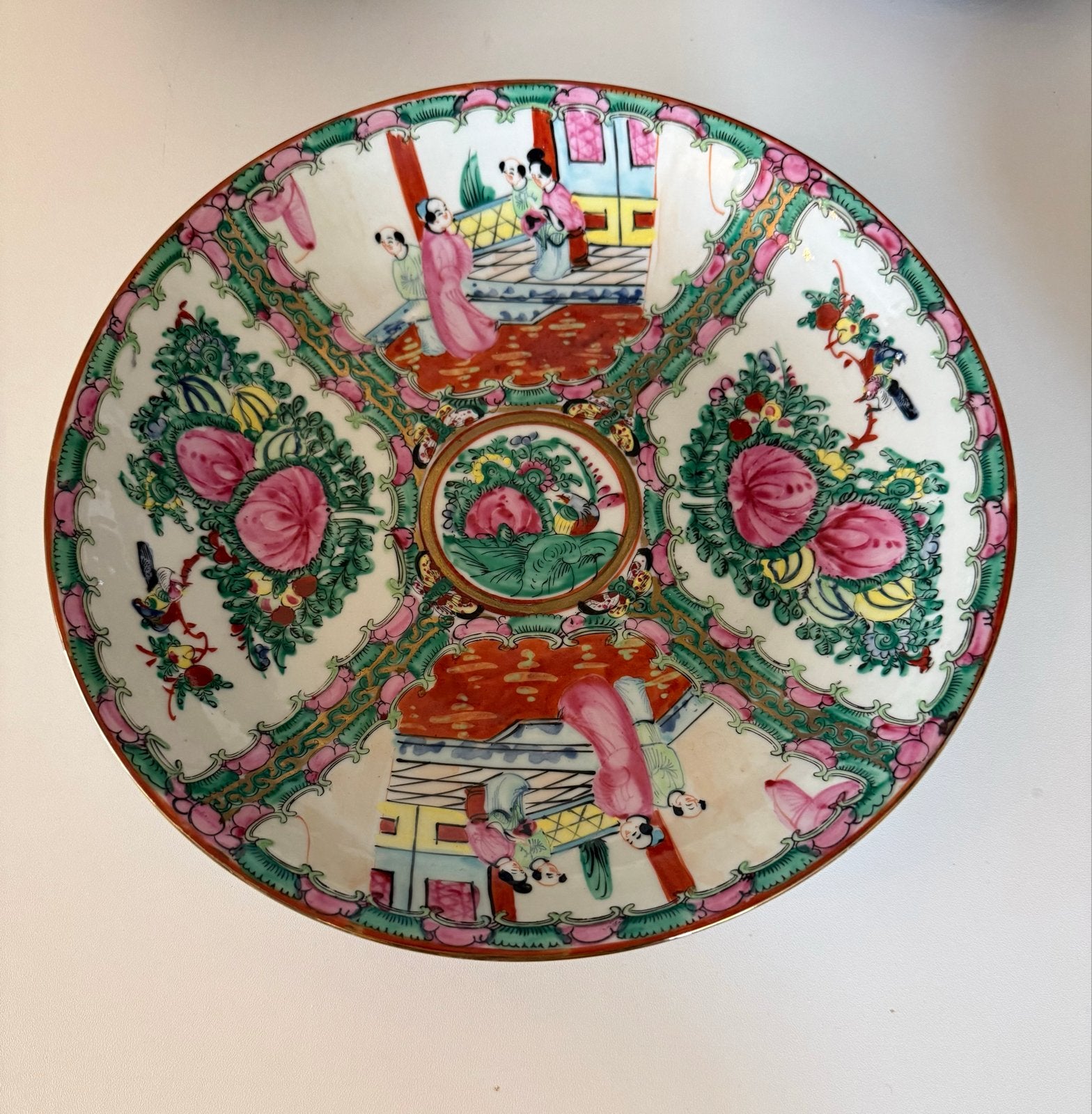 Antieke Chinese Famille Rose Canton Schotel, Ophalen