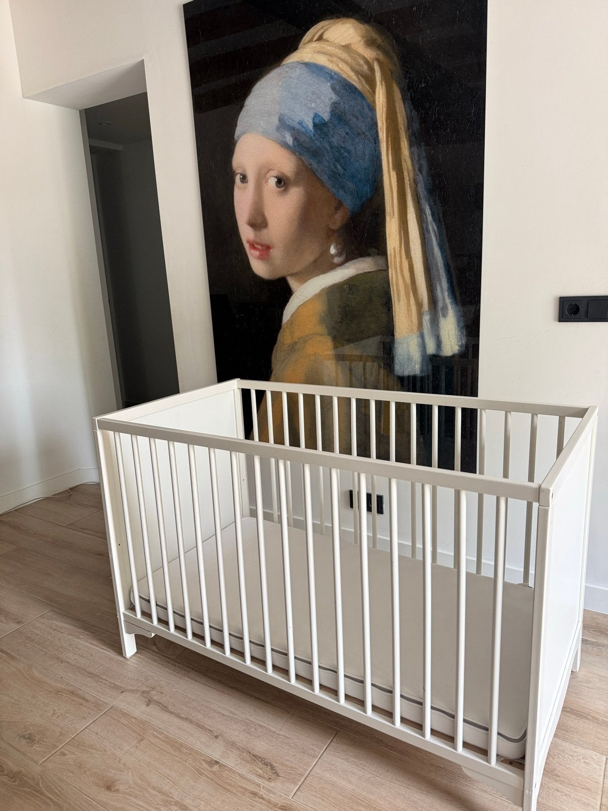 IKEA Kinderbedje Ledikant Wit met Matras, Ophalen, Gebruikt, Ledikant