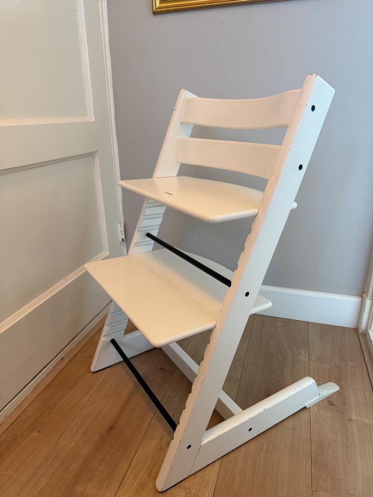 Stokke tripp trapp wit, Ophalen, Gebruikt, Meegroeistoel