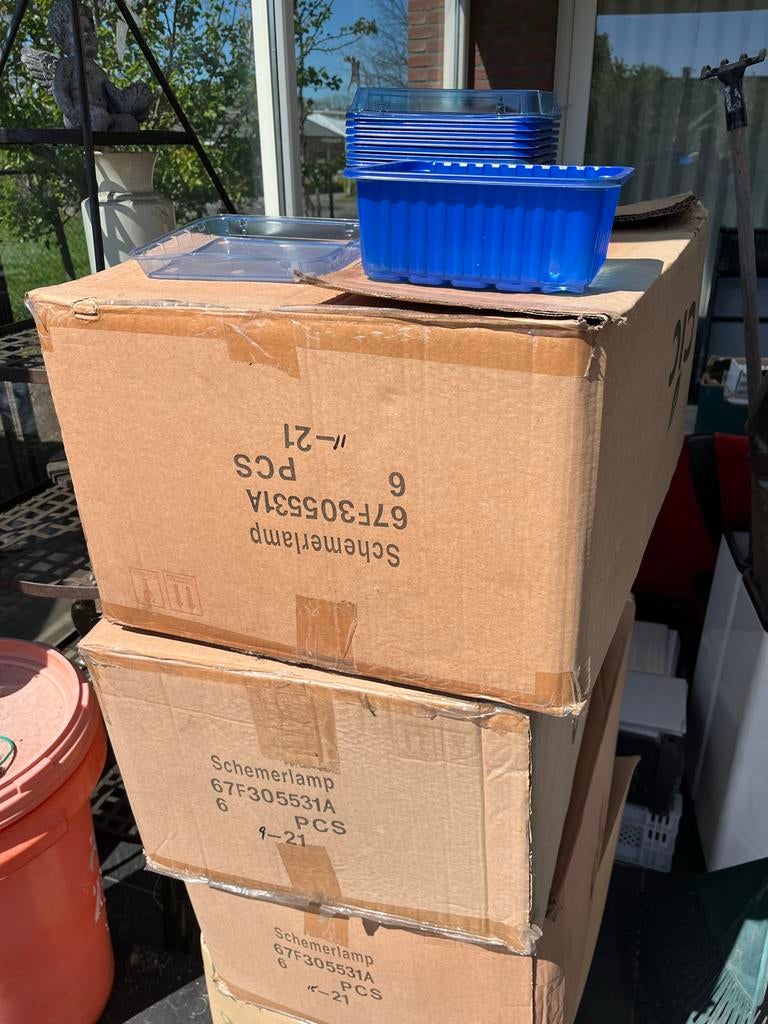 Plastic bakjes blauw voor bessen/groente/fruit (1000 stuks), Ophalen, Doos, Minder dan 50 cm, Minder dan 40 cm