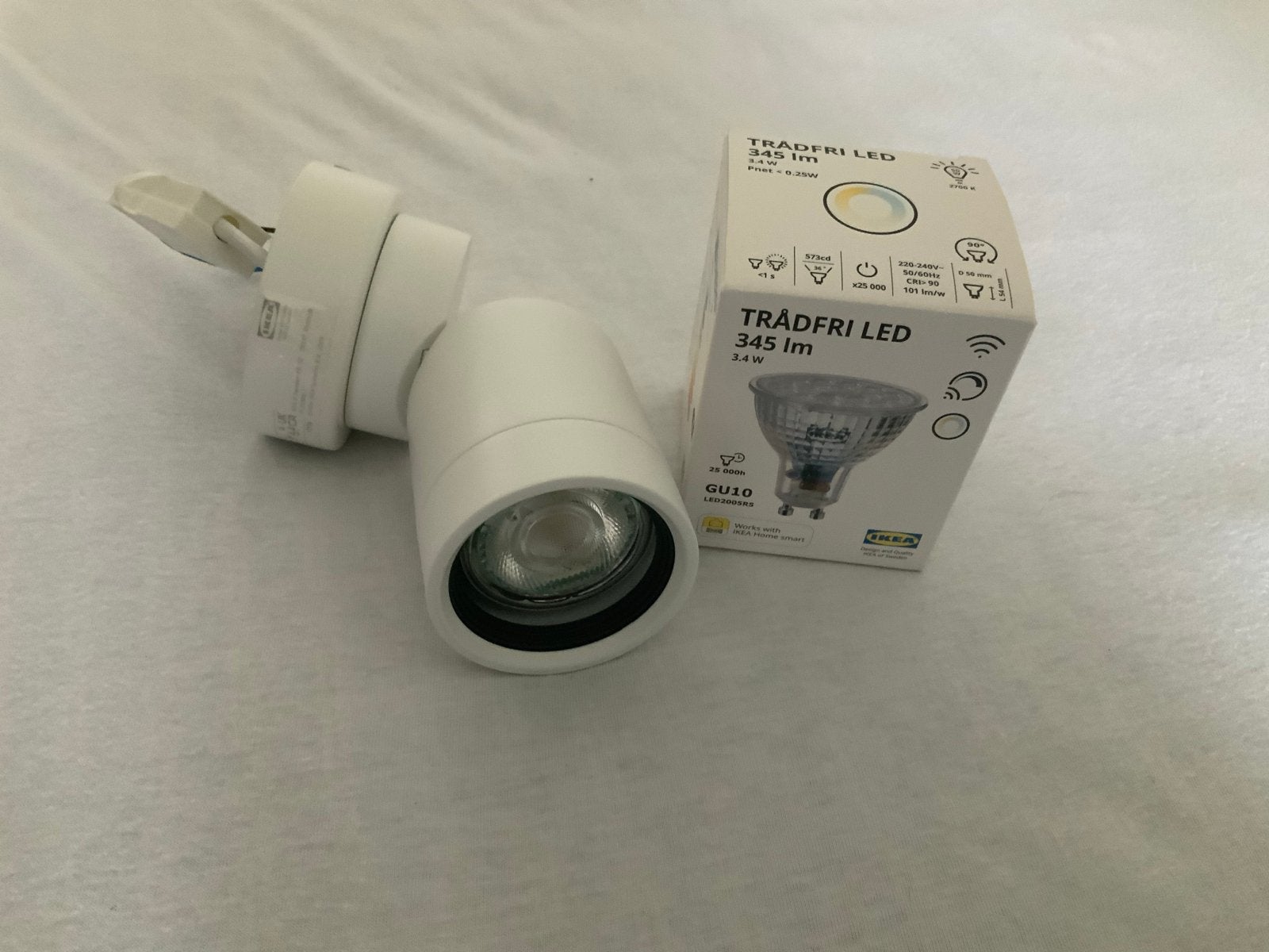 Ikea lamp, Ophalen, Wit, GU10, Smart home compatibel
