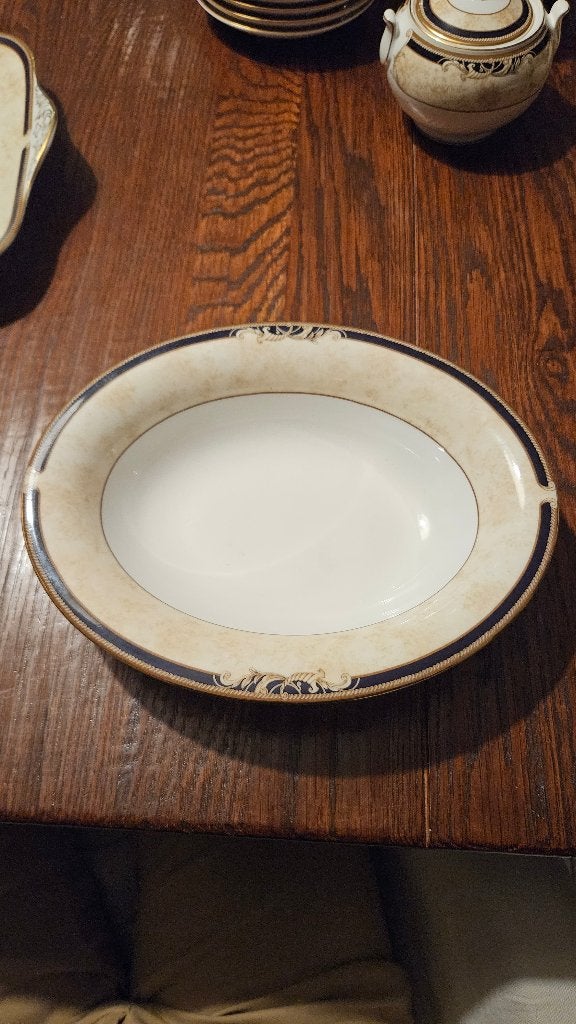 1x Wedgwood Cornucopia groenteschaal ovaal 25cm, Ophalen of Verzenden