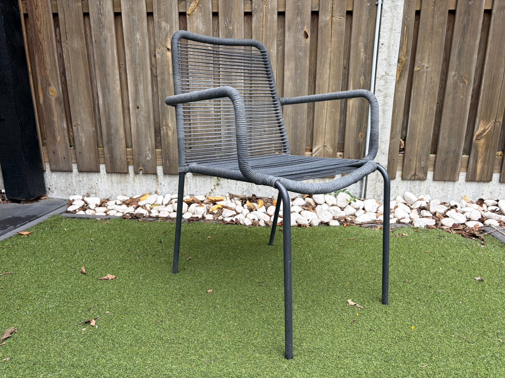 6 mooie tuinstoelen, Ophalen, Gebruikt, Kunststof, Stapelbaar