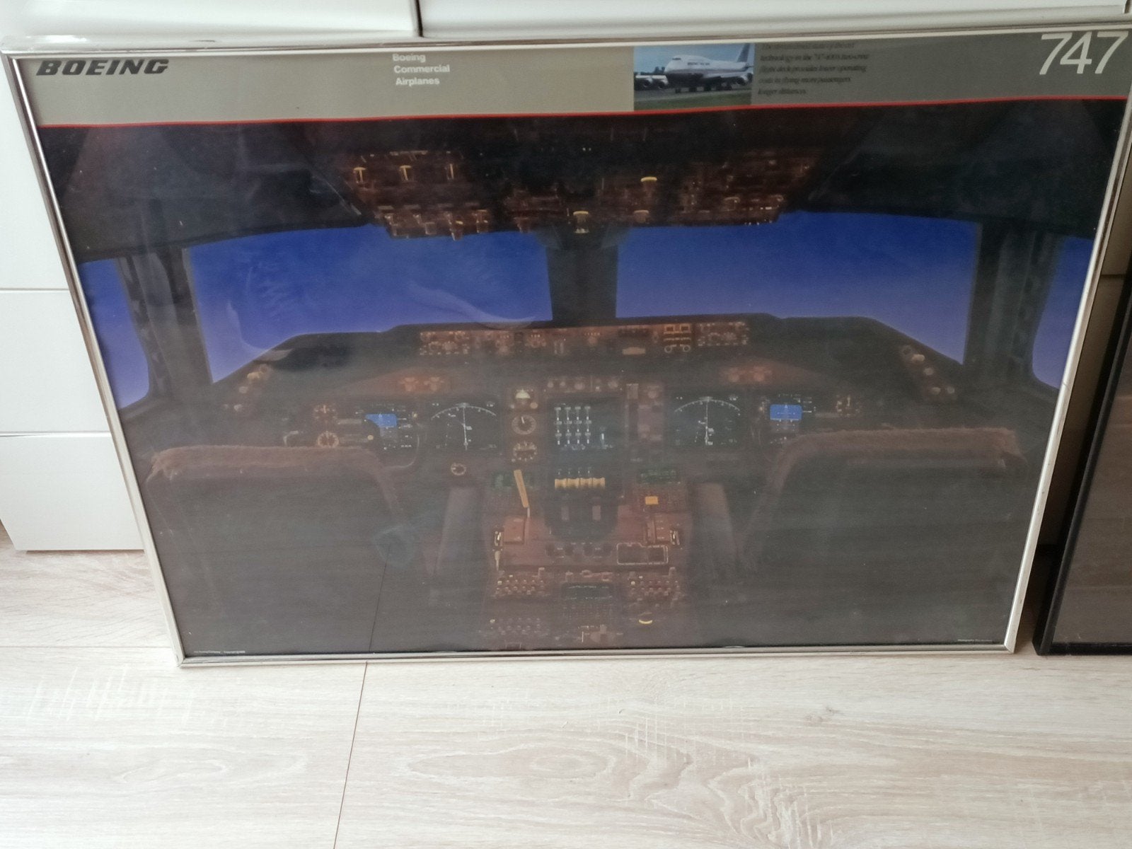 Luchtvaart vliegtuig cockpit Boeing slechts 17,50 747/777 in, Ophalen, Nieuw, Kaart, Foto of Prent