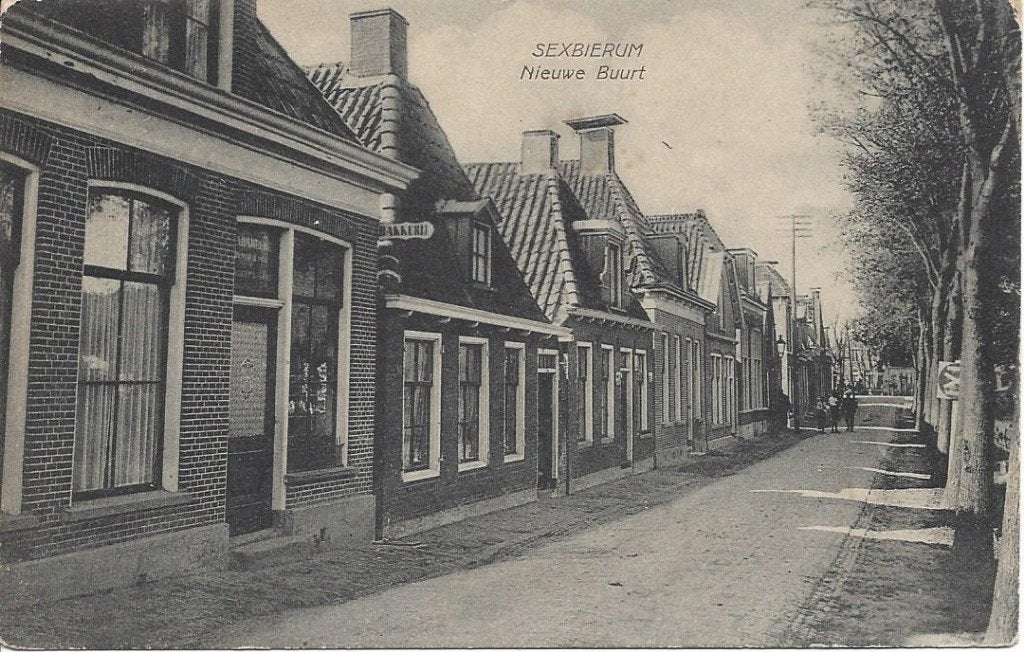 Sexbierum (Frl.) Seisbierrum, Nieuwe Buurt, Volk, ca. 1910, Ophalen of Verzenden, Voor 1920, Ongelopen, Friesland
