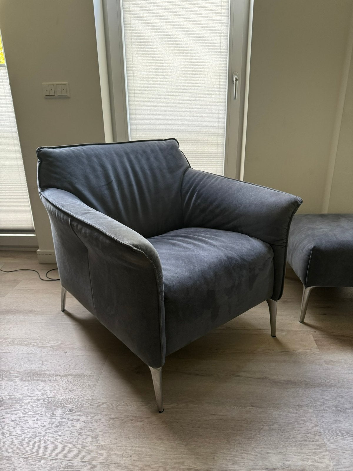 Mooie Leolux fauteuil, Ophalen, 75 tot 100 cm, Zo goed als nieuw, Stof