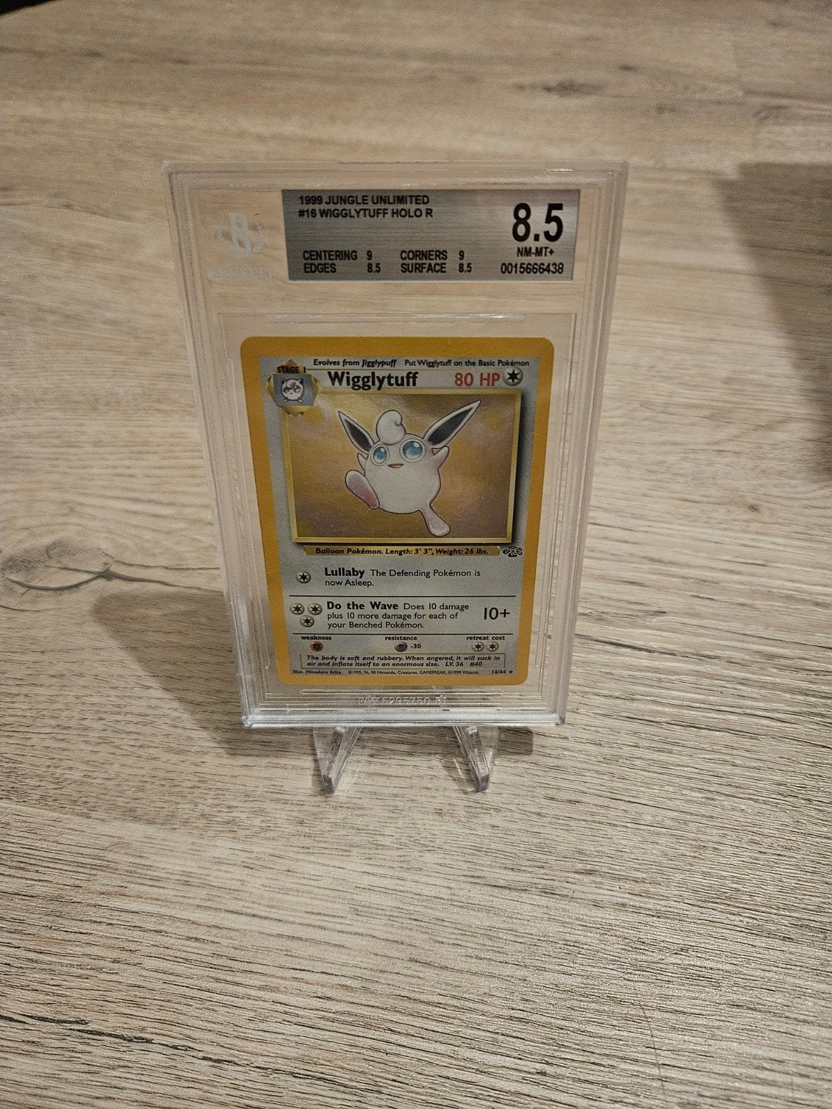PSA 8.5 Wigglytuff Holo R #16 Jungle Unlimited Pokémon Kaart, Ophalen of Verzenden