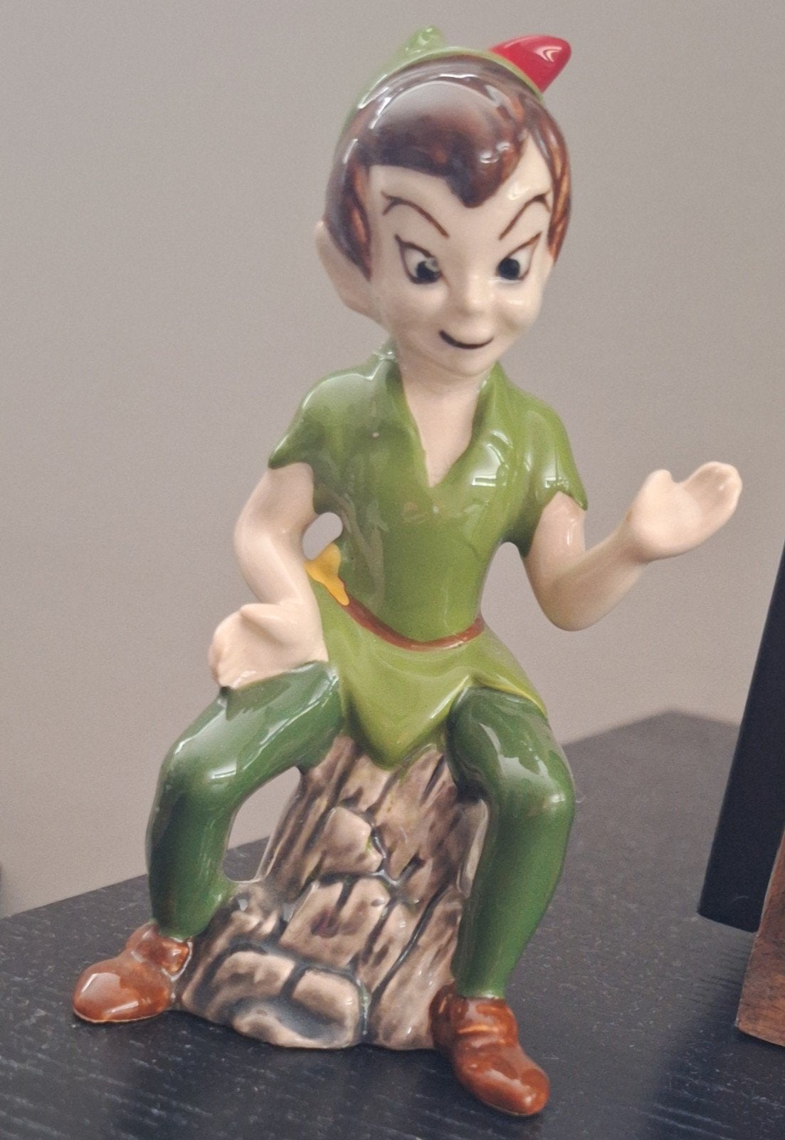 Vintage Disney Peter Pan Beeldje - Japan, Verzamelen, Ophalen of Verzenden, Peter Pan of Pinokkio, Gebruikt, Beeldje of Figuurtje