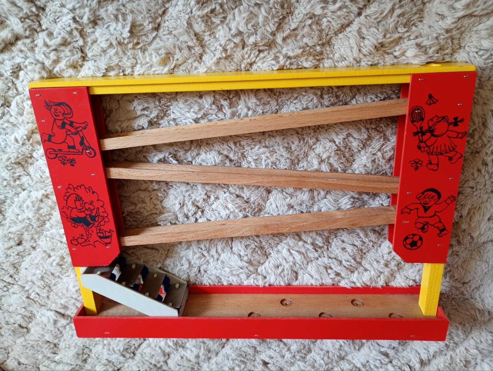 Vintage Houten Knikkerbaan, Ophalen of Verzenden