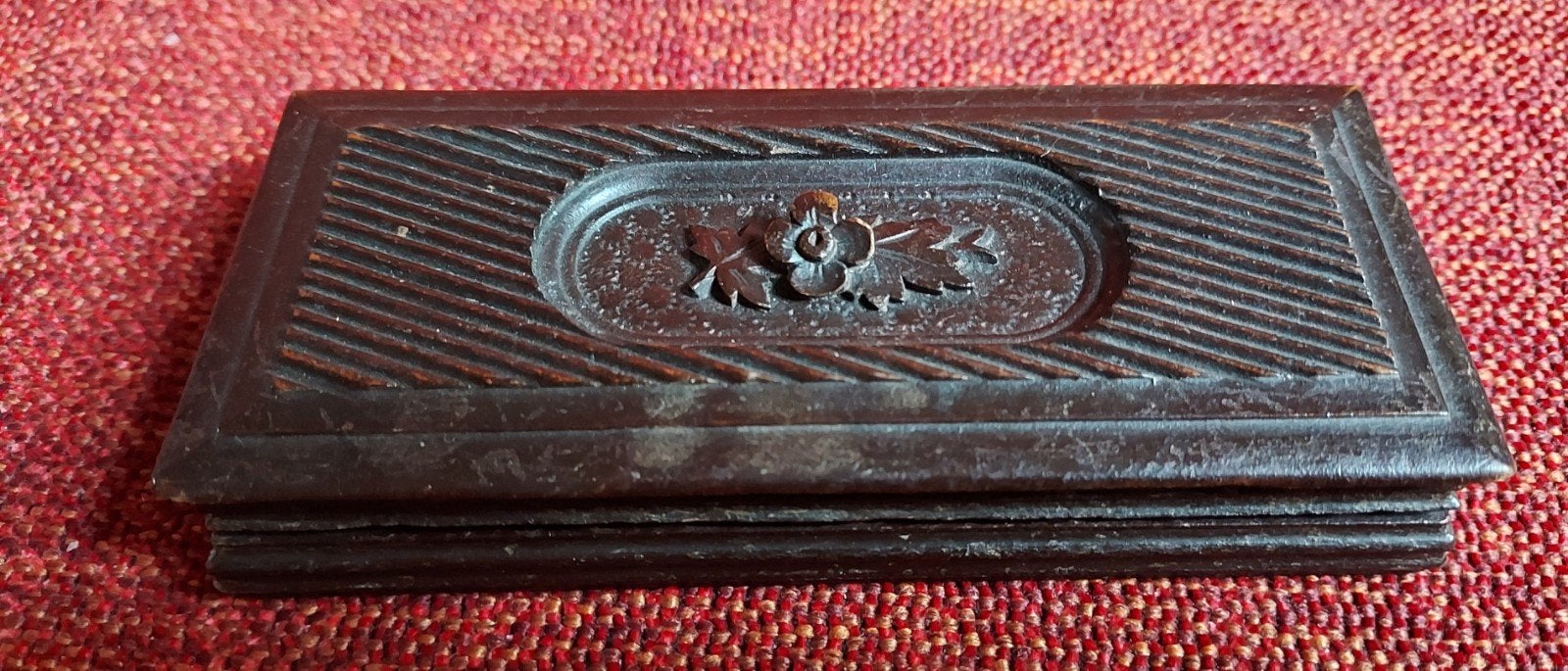 Postzegeldoosje – 4 Vakjes, Houtsnijwerk, Minder dan 20 cm, Ophalen of Verzenden, Handgemaakt