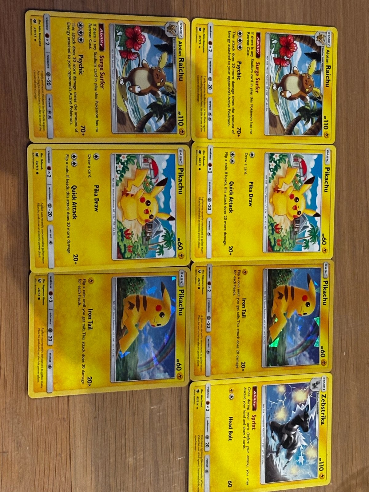 Pokémon kaarten: Alolan Raichu, Pikachu, Zekrom, Verzenden, Nieuw, Meerdere kaarten