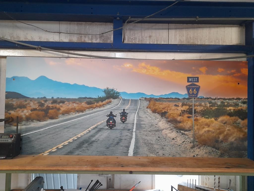 Route 66 mancave reclame bord poster harley davidson, Ophalen