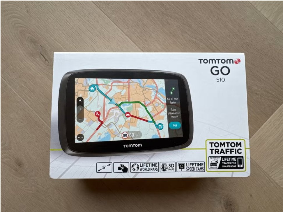 TomTom GO 510 – zo goed als nieuw – Lifetime Maps & Traffic, Ophalen of Verzenden, Zo goed als nieuw