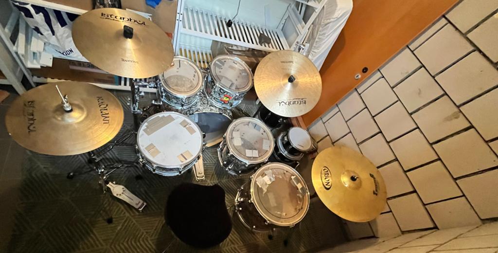 Pearl Vision Birch Drumstel + Istanbul Cymbals + Hardware, Muziek en Instrumenten, Ophalen of Verzenden, Gebruikt, Pearl
