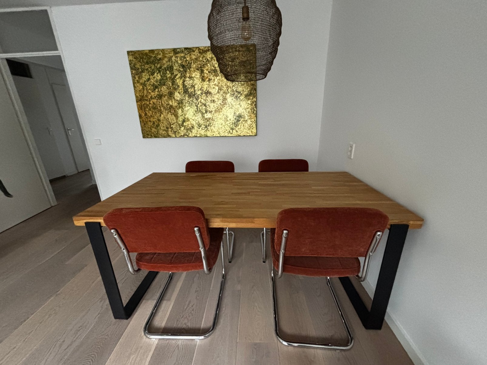 Massief eikenhouten tafel 180 x 90 x 76 cm