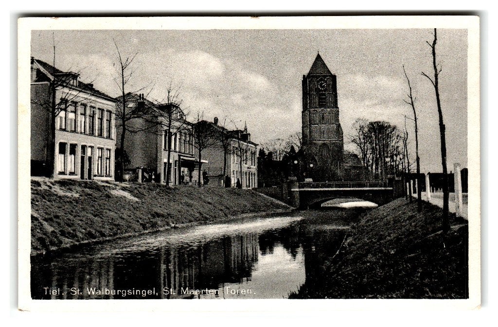 Tiel, St. Walburgsingel - St. Maarten Toren, Verzenden, 1940 tot 1960, Gelopen, Gelderland